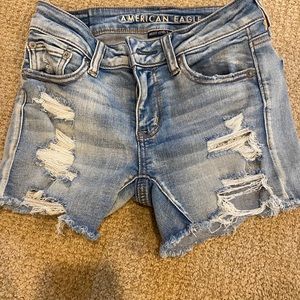 American Eagle ripped denim shorts
